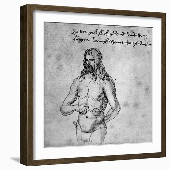 Self Portrait, About 1512-1513 or 1519-Albrecht Durer-Framed Giclee Print