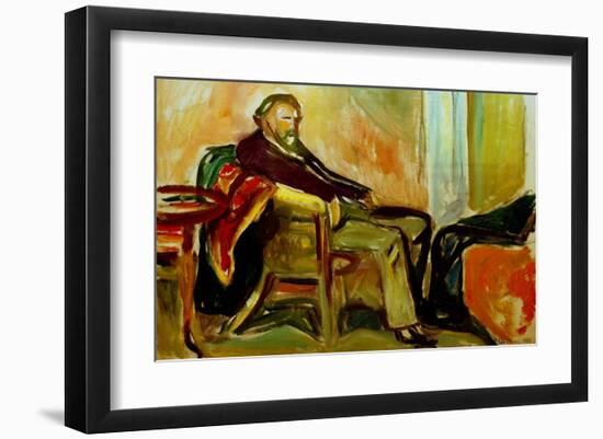 Self Portrait after Influenza, 1919-Edvard Munch-Framed Giclee Print