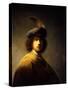 Self-Portrait, Aged 23-Rembrandt van Rijn-Stretched Canvas