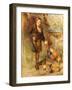 Self Portrait Aged 38 with Chickens-William Huggins-Framed Giclee Print