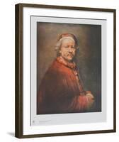 Self-Portrait aged old-Rembrandt van Rijn-Framed Collectable Print