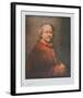 Self-Portrait aged old-Rembrandt van Rijn-Framed Collectable Print