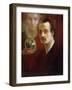 Self Portrait and Muse, 1911-Khalil Gibran-Framed Giclee Print