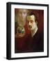 Self Portrait and Muse, 1911-Khalil Gibran-Framed Giclee Print