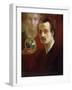 Self Portrait and Muse, 1911-Khalil Gibran-Framed Giclee Print