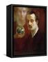 Self Portrait and Muse, 1911-Khalil Gibran-Framed Stretched Canvas