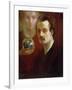 Self Portrait and Muse, 1911-Khalil Gibran-Framed Giclee Print