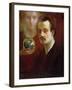 Self Portrait and Muse, 1911-Khalil Gibran-Framed Giclee Print