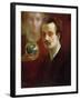 Self Portrait and Muse, 1911-Khalil Gibran-Framed Giclee Print