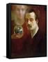 Self Portrait and Muse, 1911-Khalil Gibran-Framed Stretched Canvas