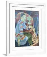 Self Portrait as a Drinker-Ernst Ludwig Kirchner-Framed Premium Giclee Print