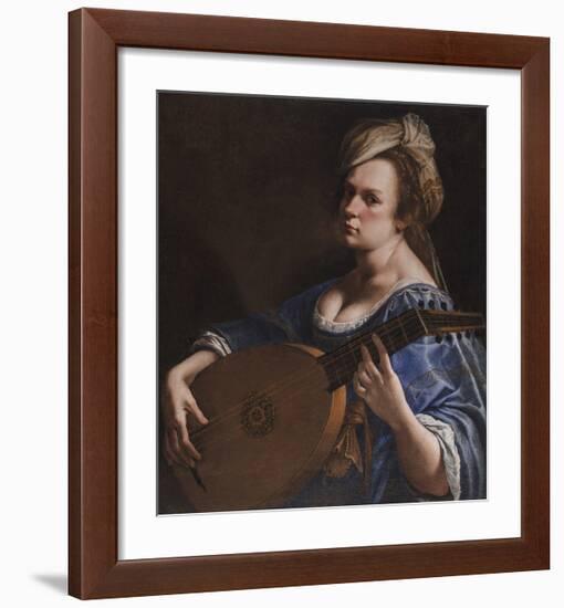Self-Portrait as a Lute Player, c.1615-18-Artemisia Gentileschi-Framed Premium Giclee Print