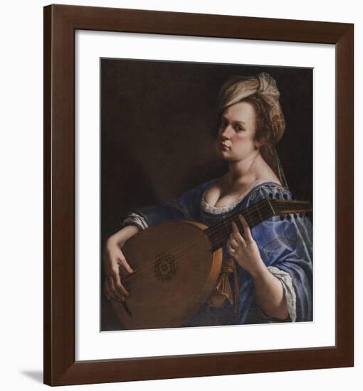 Self-Portrait as a Lute Player, c.1615-18-Artemisia Gentileschi-Framed Premium Giclee Print