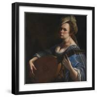 Self-Portrait as a Lute Player-Artemisia Gentileschi-Framed Giclee Print