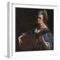 Self-Portrait as a Lute Player-Artemisia Gentileschi-Framed Giclee Print