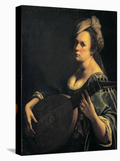 Self-Portrait as a Lute Player-Artemisia Gentileschi-Stretched Canvas