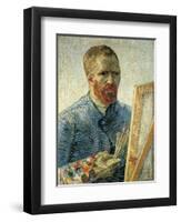 Self Portrait as a Painter, 1888-Vincent van Gogh-Framed Premium Giclee Print