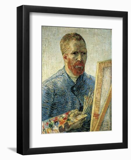 Self Portrait as a Painter, 1888-Vincent van Gogh-Framed Premium Giclee Print