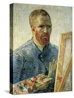 Self Portrait as a Painter, 1888-Vincent van Gogh-Stretched Canvas