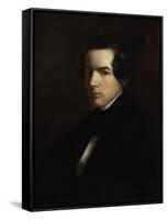 Self Portrait as a Young Man, 1830-39-George Henry Durrie-Framed Stretched Canvas