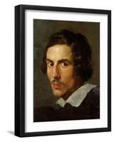 Self portrait as a Young Man-Gian Lorenzo Bernini-Framed Art Print