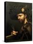 Self-Portrait as Abbot of the Accademia Della Valle Di Blenio, Ca 1568-Giovanni Paolo Lomazzo-Stretched Canvas