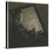 Self Portrait as Engraver-Jean Pierre Norblin-Stretched Canvas