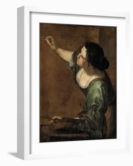 Self-Portrait as the Allegory of Painting, c.1638-9-Artemisia Gentileschi-Framed Premium Giclee Print