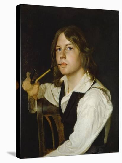 Self Portrait at an Early Age, 1823-24-Wilhelm Lindenschmidt d.Ä.-Stretched Canvas