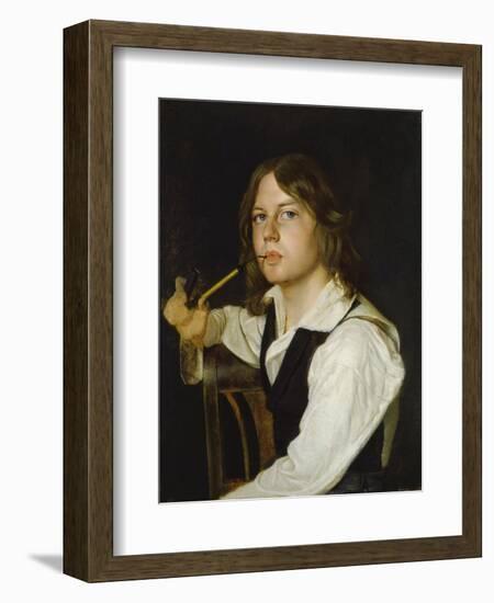 Self Portrait at an Early Age, 1823-24-Wilhelm Lindenschmidt d.Ä.-Framed Giclee Print