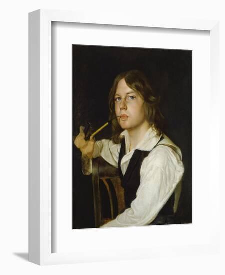 Self Portrait at an Early Age, 1823-24-Wilhelm Lindenschmidt d.Ä.-Framed Giclee Print