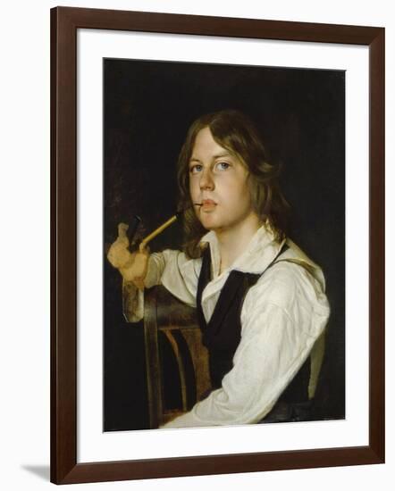 Self Portrait at an Early Age, 1823-24-Wilhelm Lindenschmidt d.Ä.-Framed Giclee Print