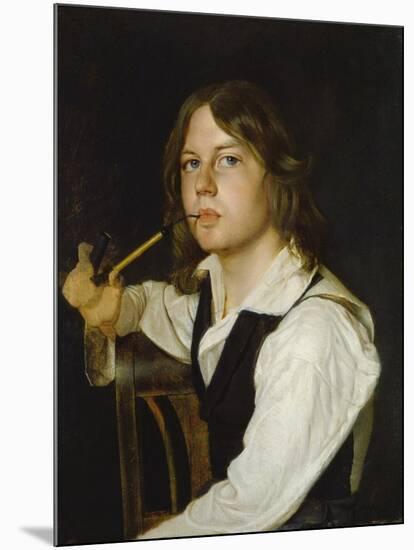 Self Portrait at an Early Age, 1823-24-Wilhelm Lindenschmidt d.Ä.-Mounted Giclee Print
