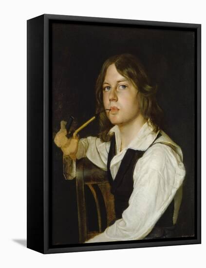 Self Portrait at an Early Age, 1823-24-Wilhelm Lindenschmidt d.Ä.-Framed Stretched Canvas