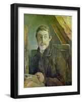 Self Portrait at His Easel, 1885-Paul Gauguin-Framed Giclee Print