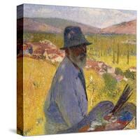 Self Portrait at La Bastide-du-Vert, Autoportrait a La Bastide-du-Vert, 1905-Henri Martin-Stretched Canvas