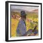 Self Portrait at La Bastide-du-Vert, Autoportrait a La Bastide-du-Vert, 1905-Henri Martin-Framed Giclee Print