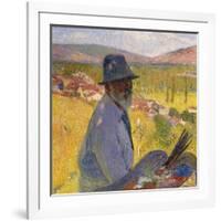 Self Portrait at La Bastide-du-Vert, Autoportrait a La Bastide-du-Vert, 1905-Henri Martin-Framed Giclee Print