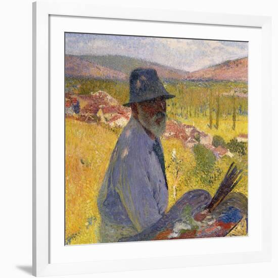 Self Portrait at La Bastide-du-Vert, Autoportrait a La Bastide-du-Vert, 1905-Henri Martin-Framed Giclee Print