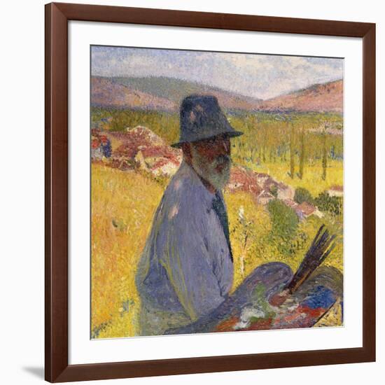 Self Portrait at La Bastide-du-Vert, Autoportrait a La Bastide-du-Vert, 1905-Henri Martin-Framed Giclee Print