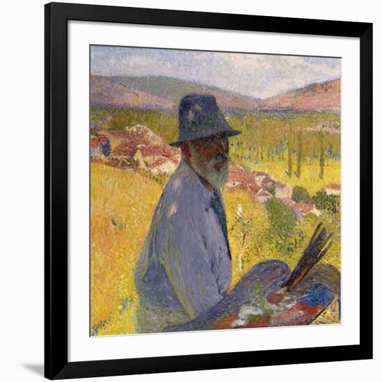 Self Portrait at La Bastide-du-Vert, Autoportrait a La Bastide-du-Vert, 1905-Henri Martin-Framed Giclee Print