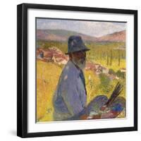 Self Portrait at La Bastide-du-Vert, Autoportrait a La Bastide-du-Vert, 1905-Henri Martin-Framed Premium Giclee Print