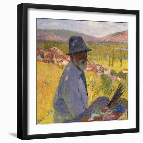 Self Portrait at La Bastide-du-Vert, Autoportrait a La Bastide-du-Vert, 1905-Henri Martin-Framed Premium Giclee Print