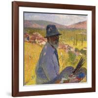 Self Portrait at La Bastide-du-Vert, Autoportrait a La Bastide-du-Vert, 1905-Henri Martin-Framed Giclee Print