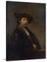 Self Portrait at the Age of 34, 1640-Rembrandt van Rijn-Stretched Canvas