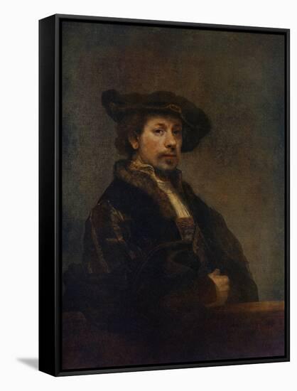 Self Portrait at the Age of 34, 1640-Rembrandt van Rijn-Framed Stretched Canvas