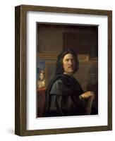 Self-Portrait at the Age of 56 Years - by Nicolas Poussin-null-Framed Giclee Print