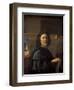 Self-Portrait at the Age of 56 Years - by Nicolas Poussin-null-Framed Giclee Print