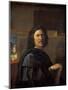 Self-Portrait at the Age of 56 Years - by Nicolas Poussin-null-Mounted Giclee Print