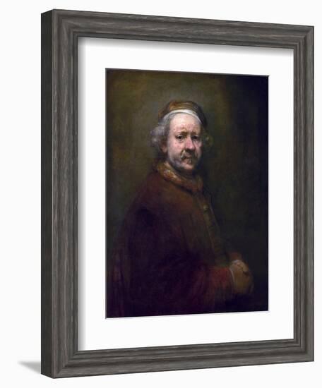 Self Portrait at the Age of 63-Rembrandt van Rijn-Framed Giclee Print